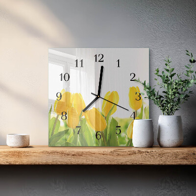 Orologio quadrato Tulipani