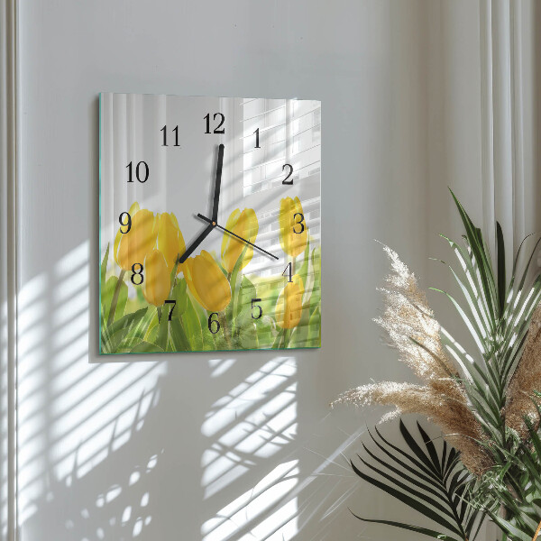 Orologio quadrato Tulipani