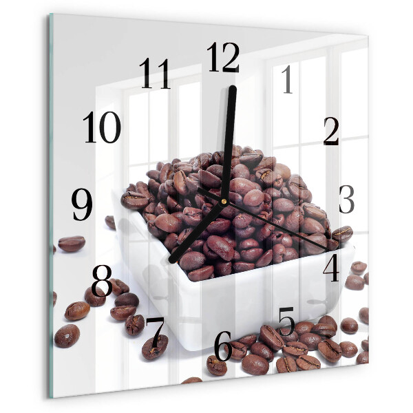 Orologio quadrato chicchi di caffè