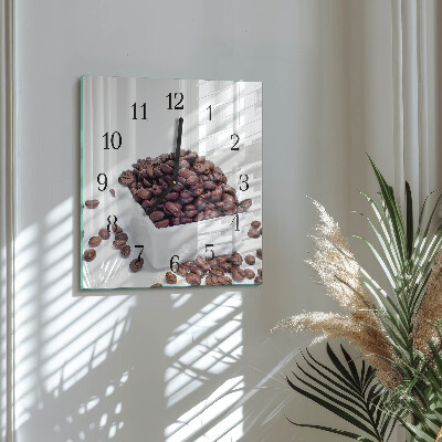 Orologio quadrato chicchi di caffè