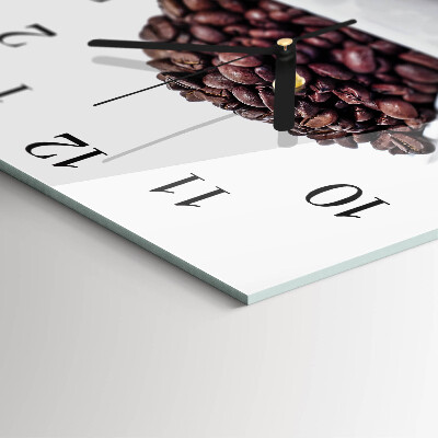 Orologio quadrato chicchi di caffè