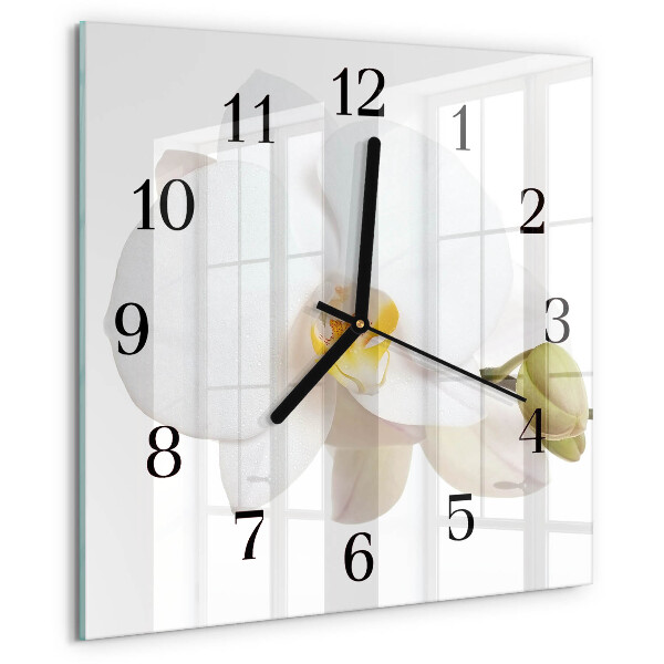 Orologio quadrato Orchidea