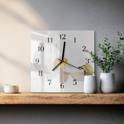 Orologio quadrato Orchidea