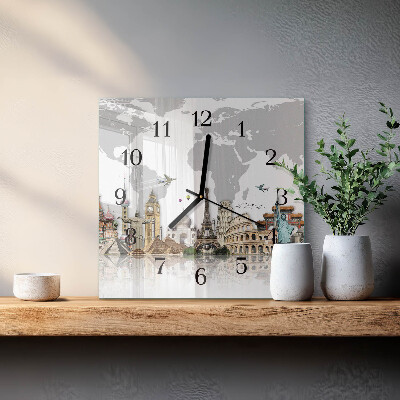 Orologio quadrato Mondo