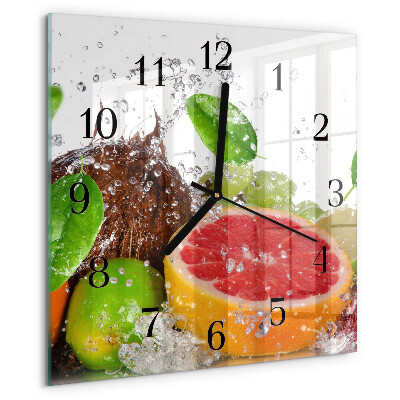 Orologio quadrato Frutta