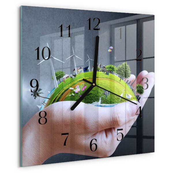 Orologio quadrato Terra di Mano