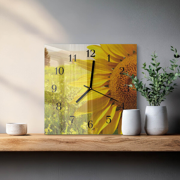 Orologio quadrato Girasole