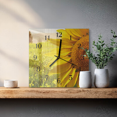 Orologio quadrato Girasole