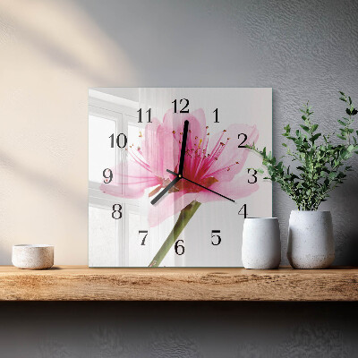 Orologio quadrato Fiore