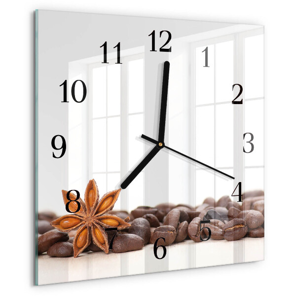 Orologio quadrato chicchi di caffè
