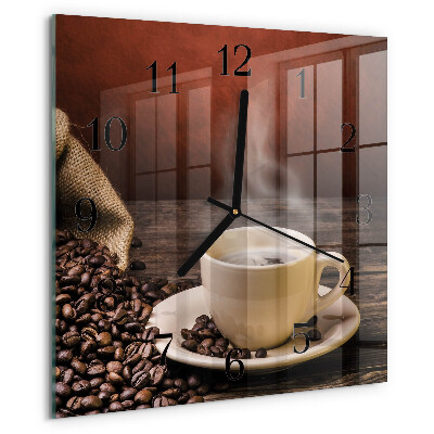 Orologio quadrato Caffè