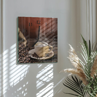 Orologio quadrato Caffè