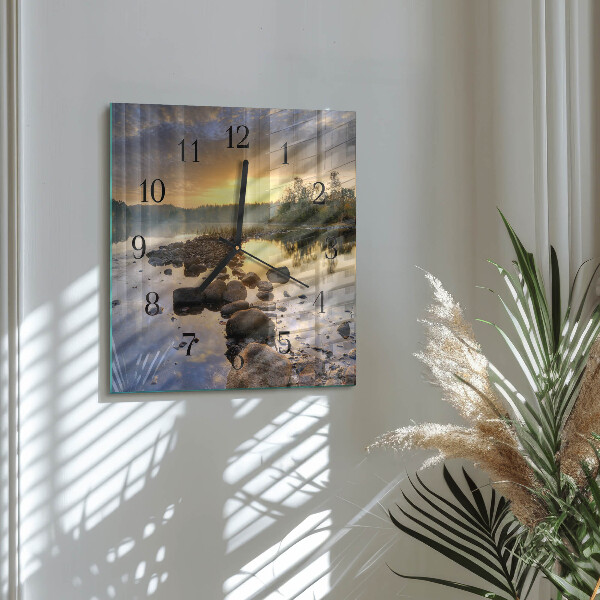 Orologio quadrato Lago Natura