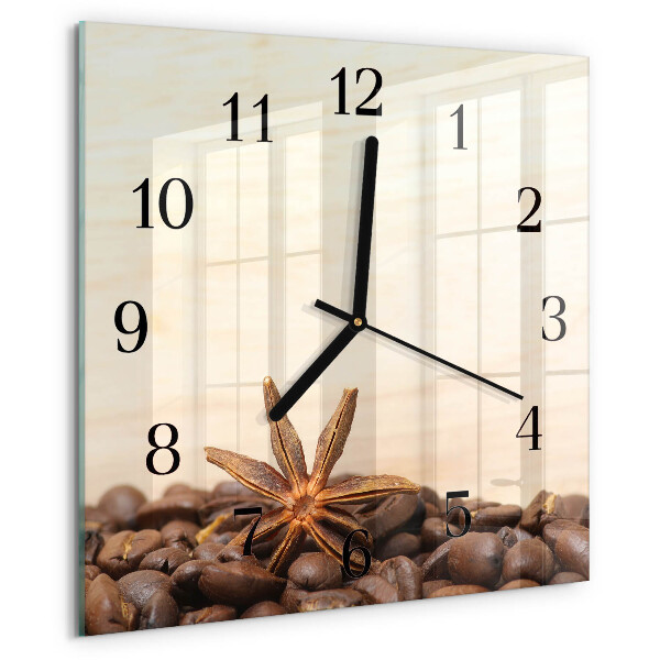 Orologio quadrato chicchi di caffè