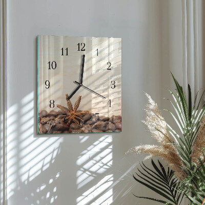 Orologio quadrato chicchi di caffè
