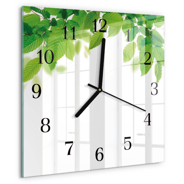 Orologio quadrato Foglie