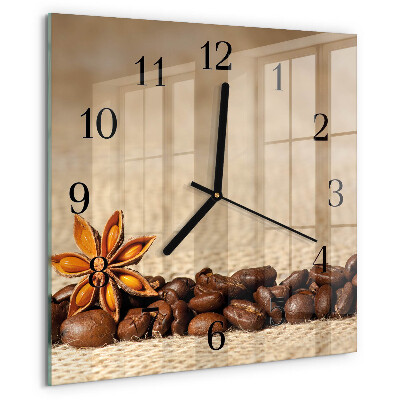 Orologio quadrato chicchi di caffè