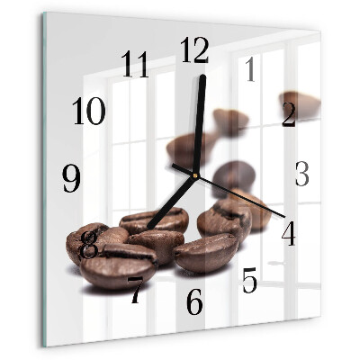 Orologio quadrato chicchi di caffè