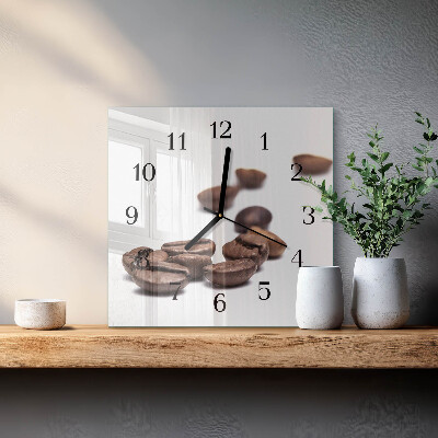 Orologio quadrato chicchi di caffè