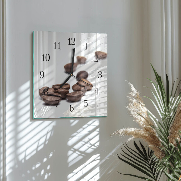 Orologio quadrato chicchi di caffè