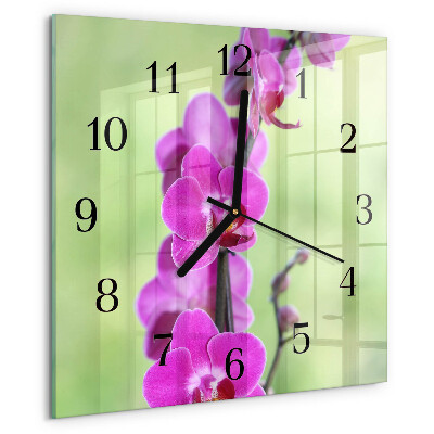 Orologio quadrato Orchidea