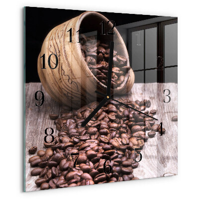Orologio quadrato chicchi di caffè