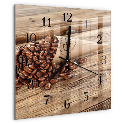 Orologio quadrato chicchi di caffè