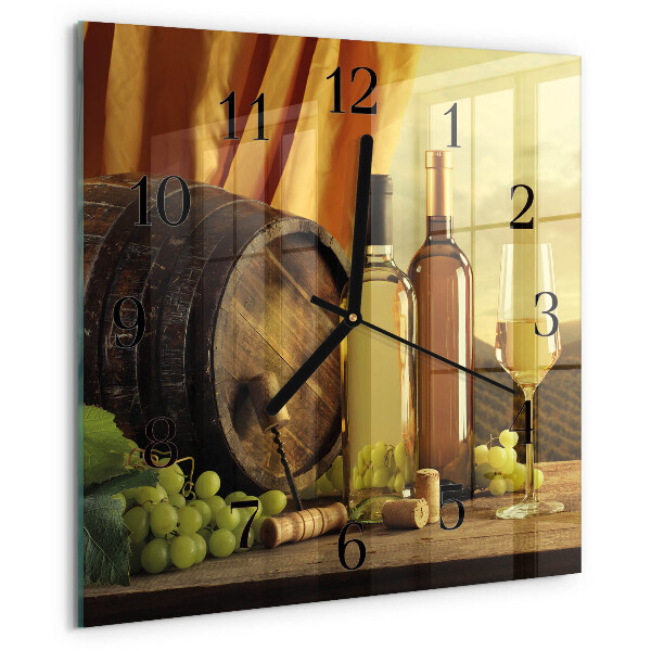 Orologio quadrato Botte di vino