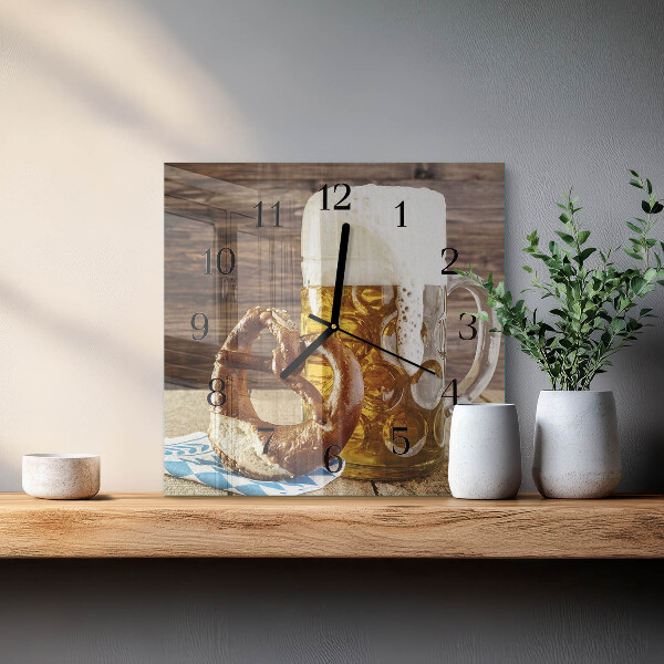 Orologio quadrato Pretzel alla birra