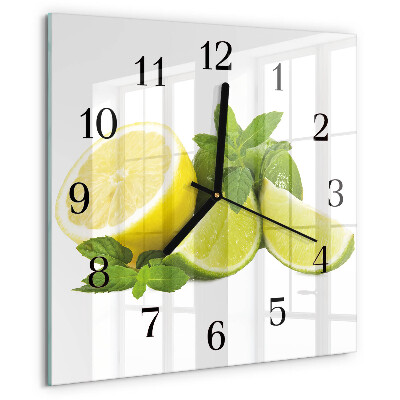 Orologio quadrato Menta al limone