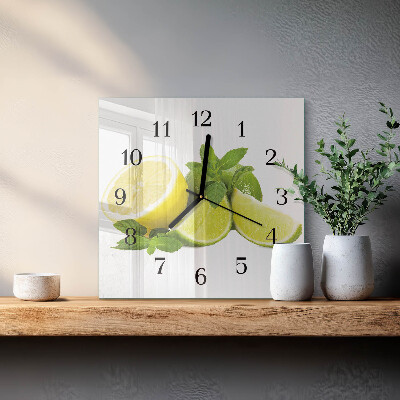 Orologio quadrato Menta al limone