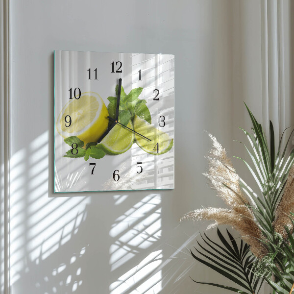 Orologio quadrato Menta al limone