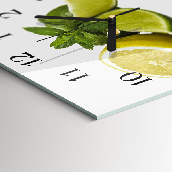 Orologio quadrato Menta al limone