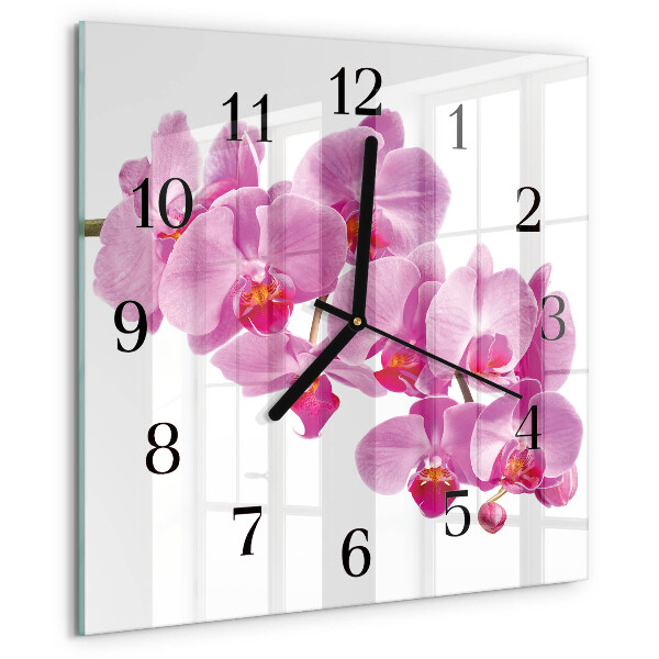 Orologio quadrato Orchidea