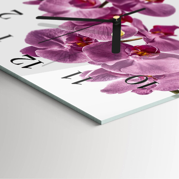 Orologio quadrato Orchidea