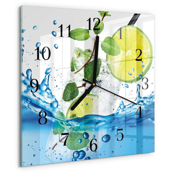 Orologio quadrato Lime e menta