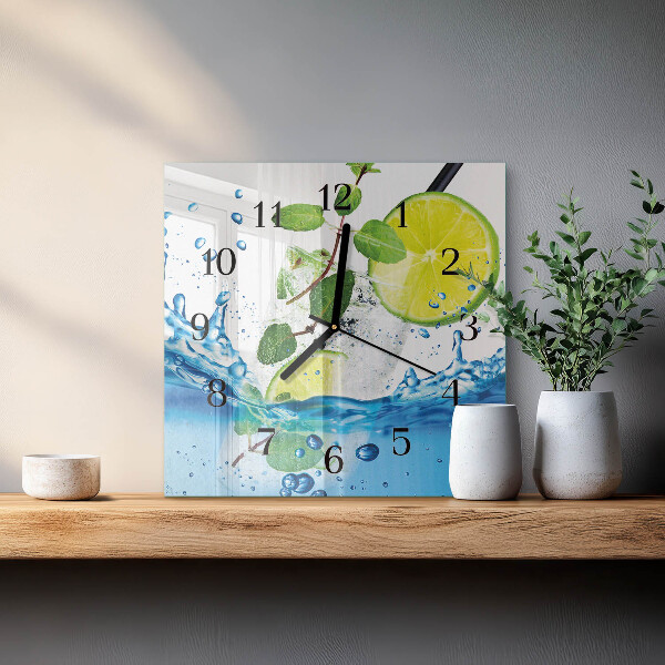 Orologio quadrato Lime e menta