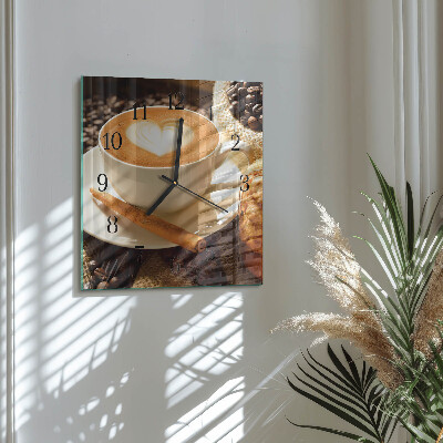 Orologio quadrato Cuore di caffè