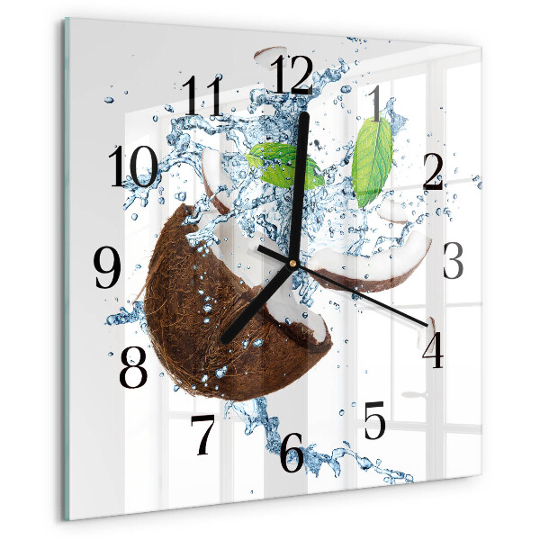 Orologio quadrato Noce di cocco