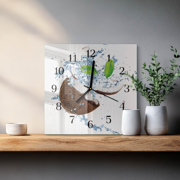 Orologio quadrato Noce di cocco