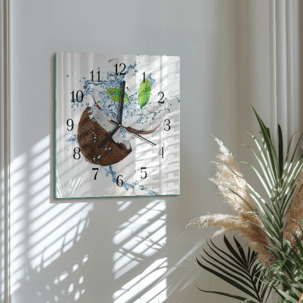 Orologio quadrato Noce di cocco