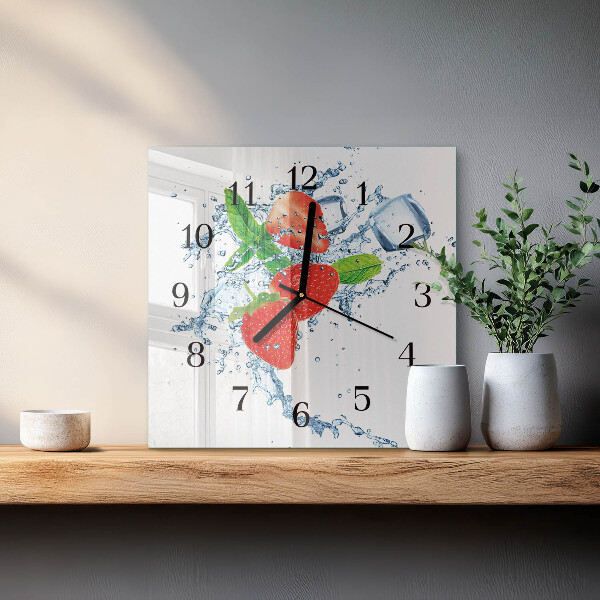Orologio quadrato Fragole