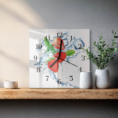 Orologio quadrato Fragole