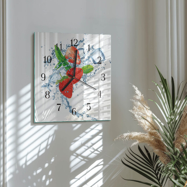 Orologio quadrato Fragole