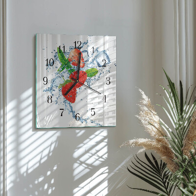 Orologio quadrato Fragole