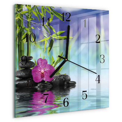 Orologio quadrato Orchidea Spa