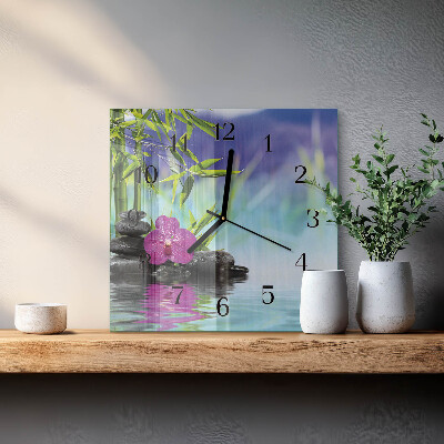 Orologio quadrato Orchidea Spa