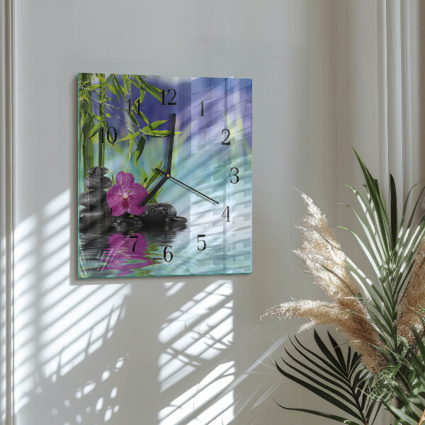 Orologio quadrato Orchidea Spa