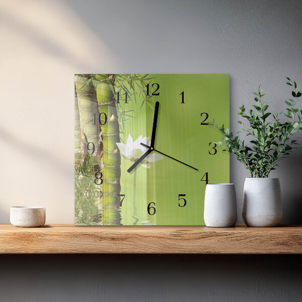Orologio quadrato Bambù
