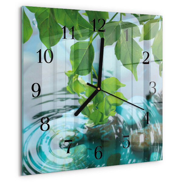 Orologio quadrato Foglie